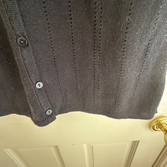 FINITY FULL FASHIONED BLACK  V-NECK CARDIGAN-NWT/L - Picture 9 of 13
